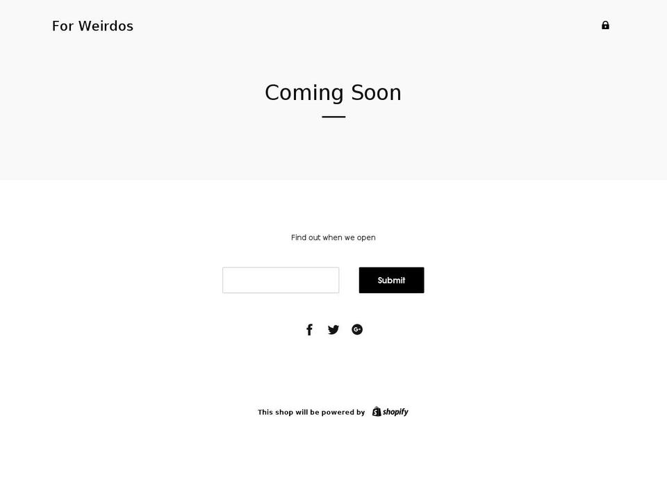 forweirdos.com — Shopify storefront screenshot