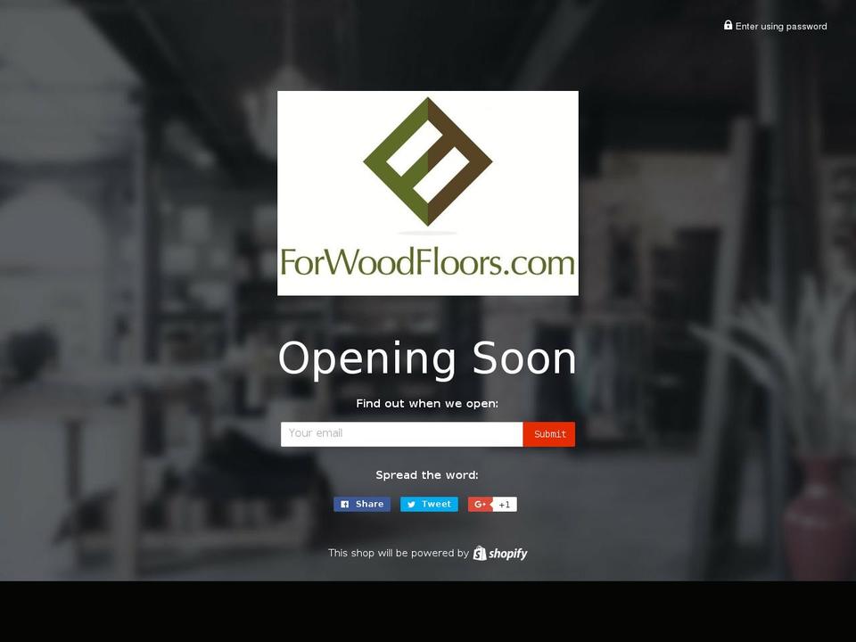 forwoodfloors.com — Shopify storefront screenshot
