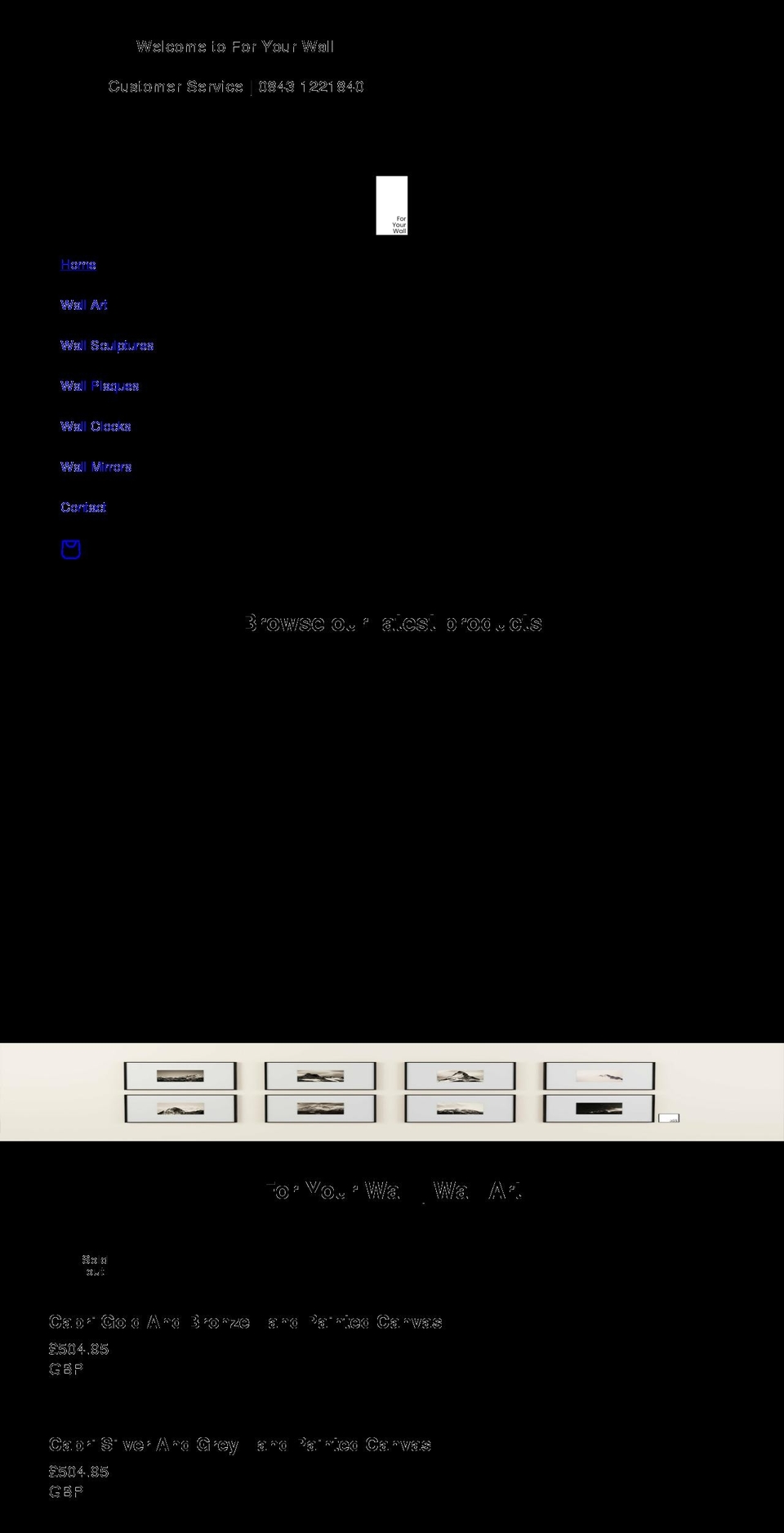 foryourwall.co.uk shopify website screenshot