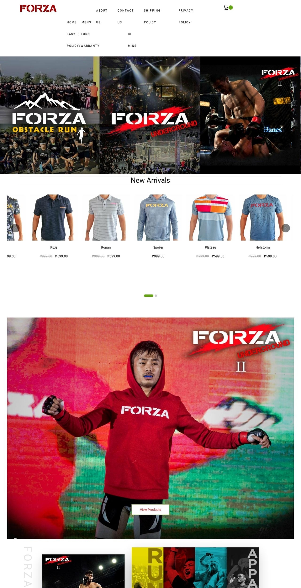 forza.global shopify website screenshot