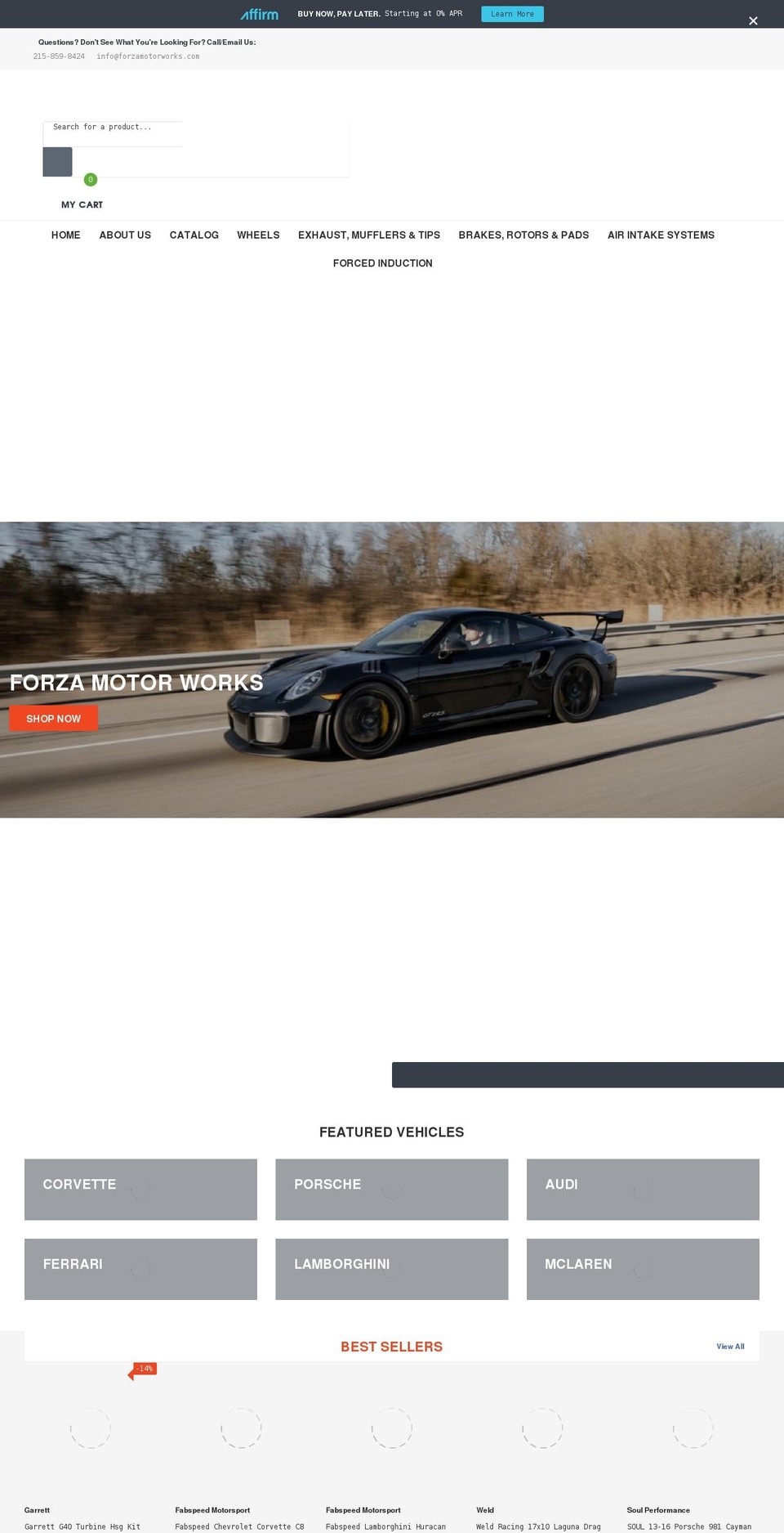 forzamotorworks.com shopify website screenshot