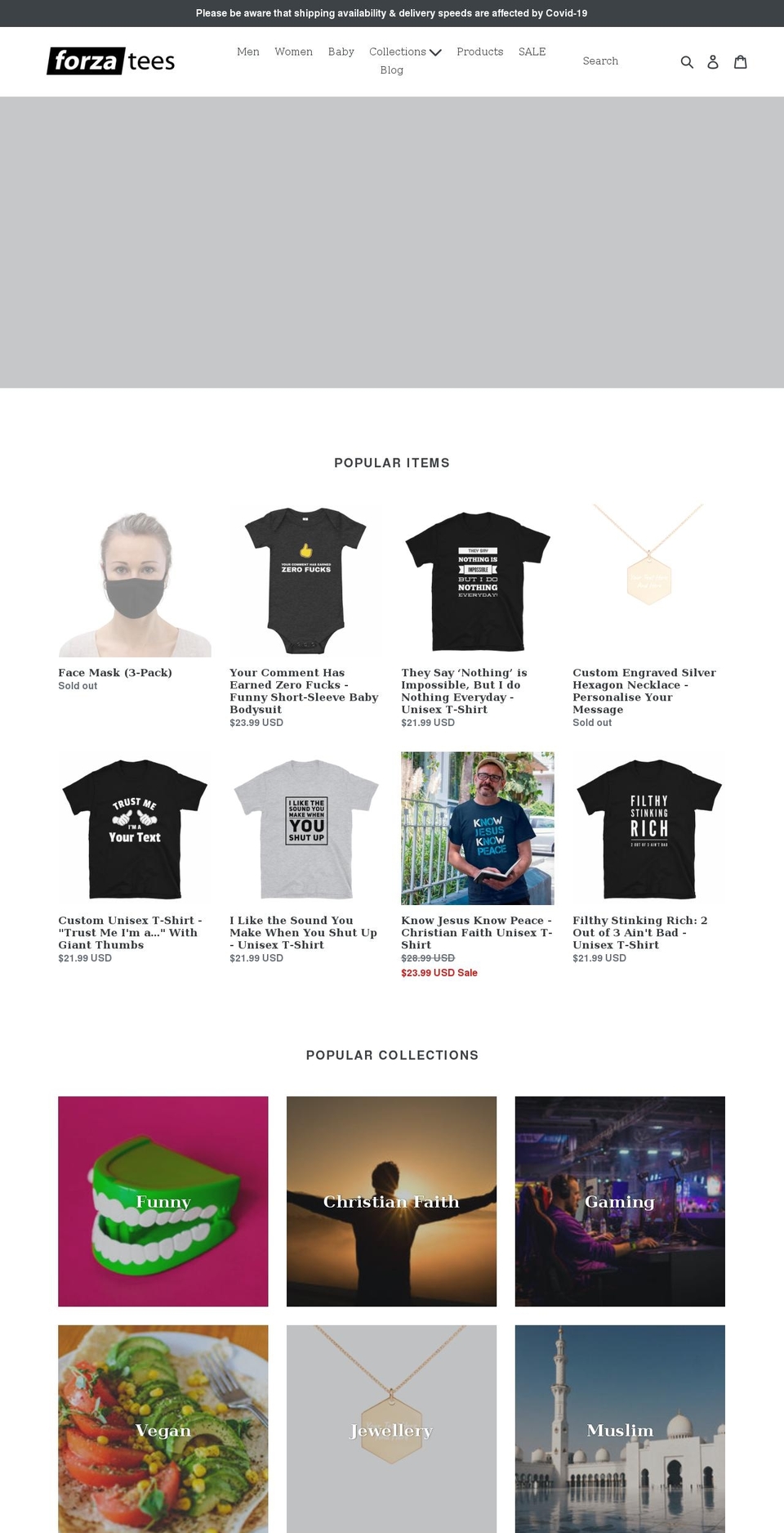 forzatees.com shopify website screenshot