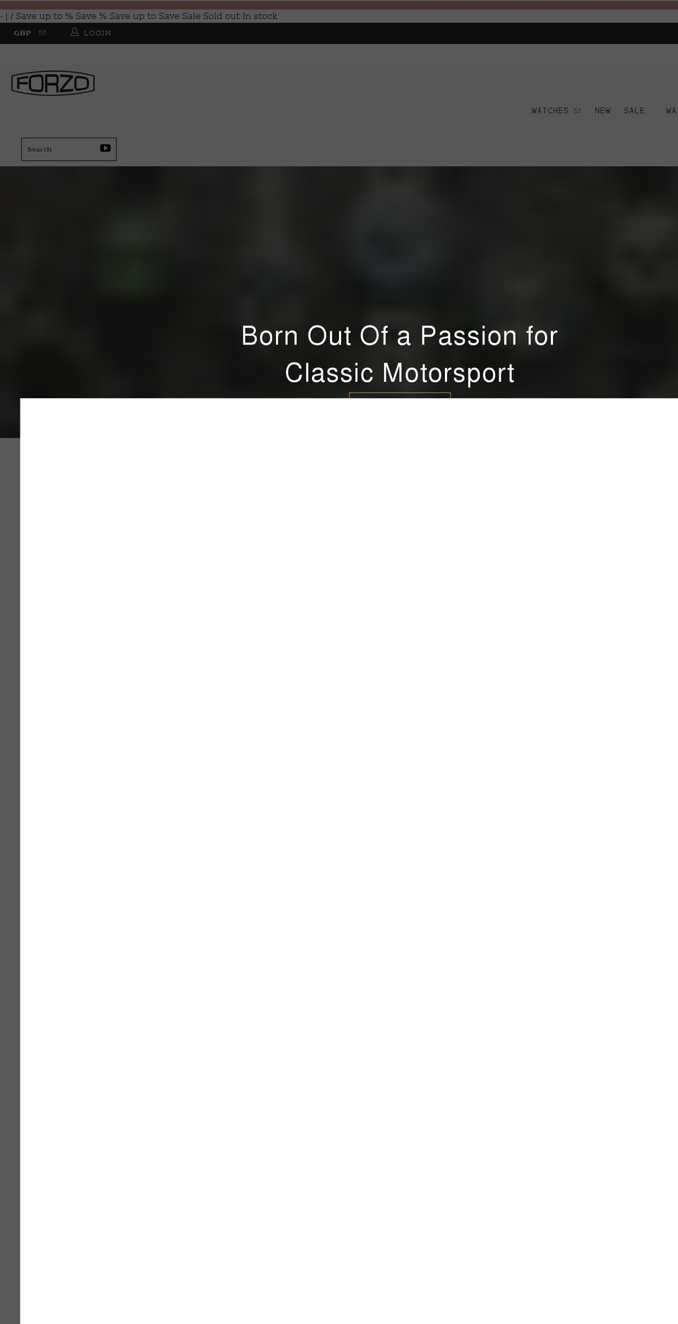 forzowatches.com shopify website screenshot