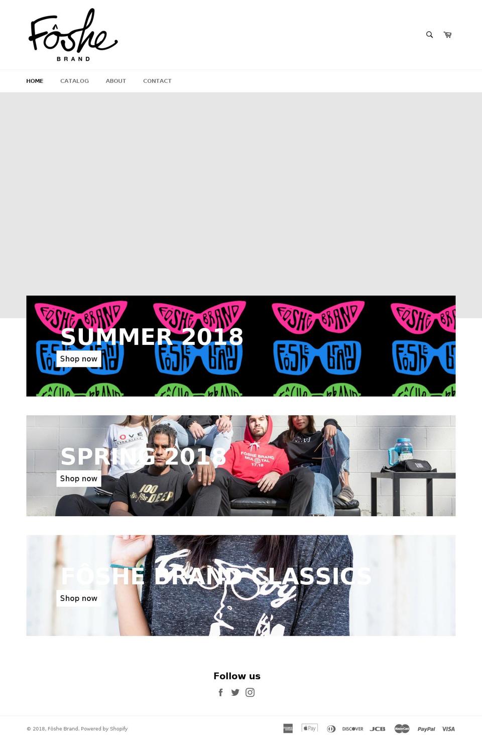 foshebrand.com shopify website screenshot