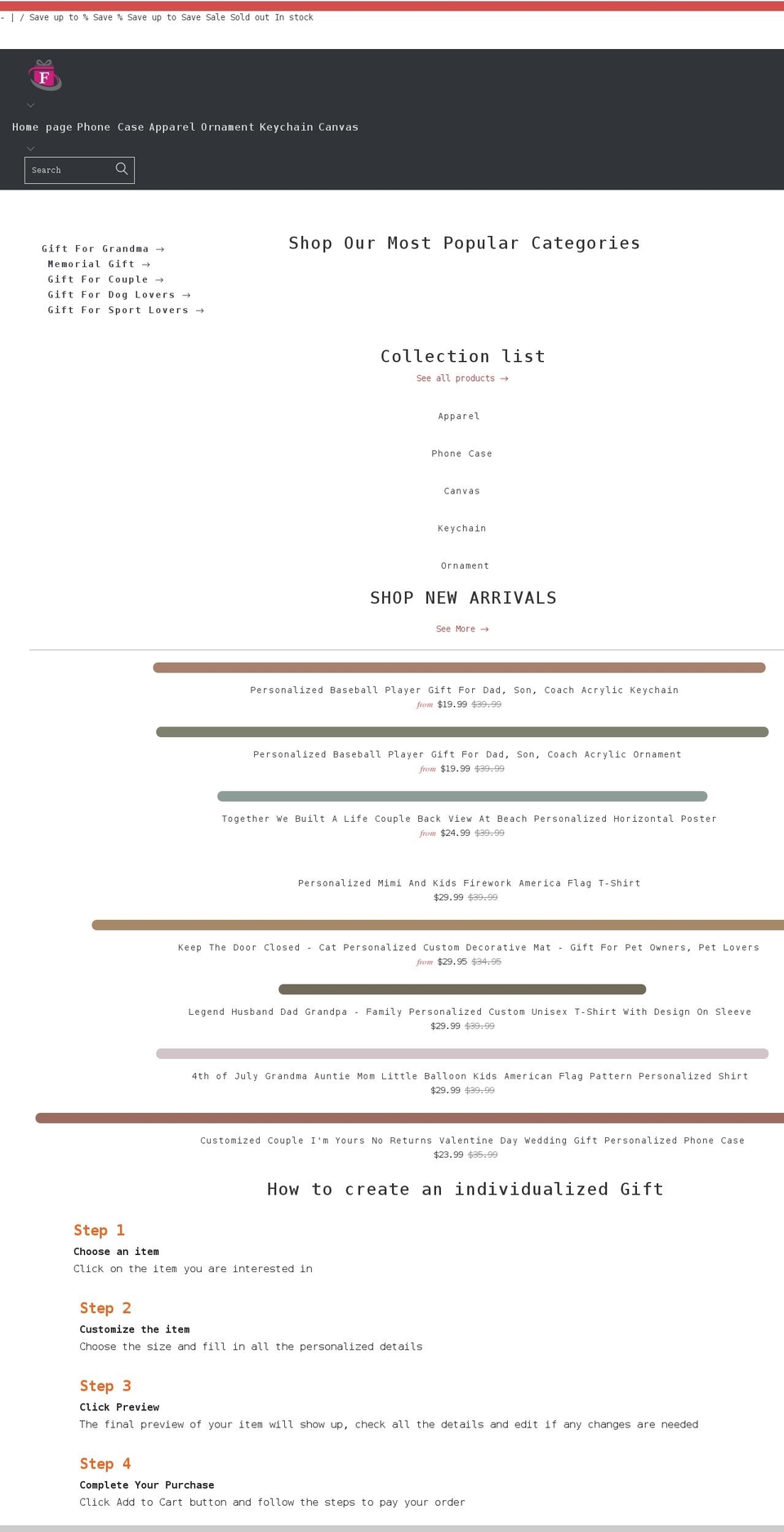 定制模板 Shopify theme site example fosral.com