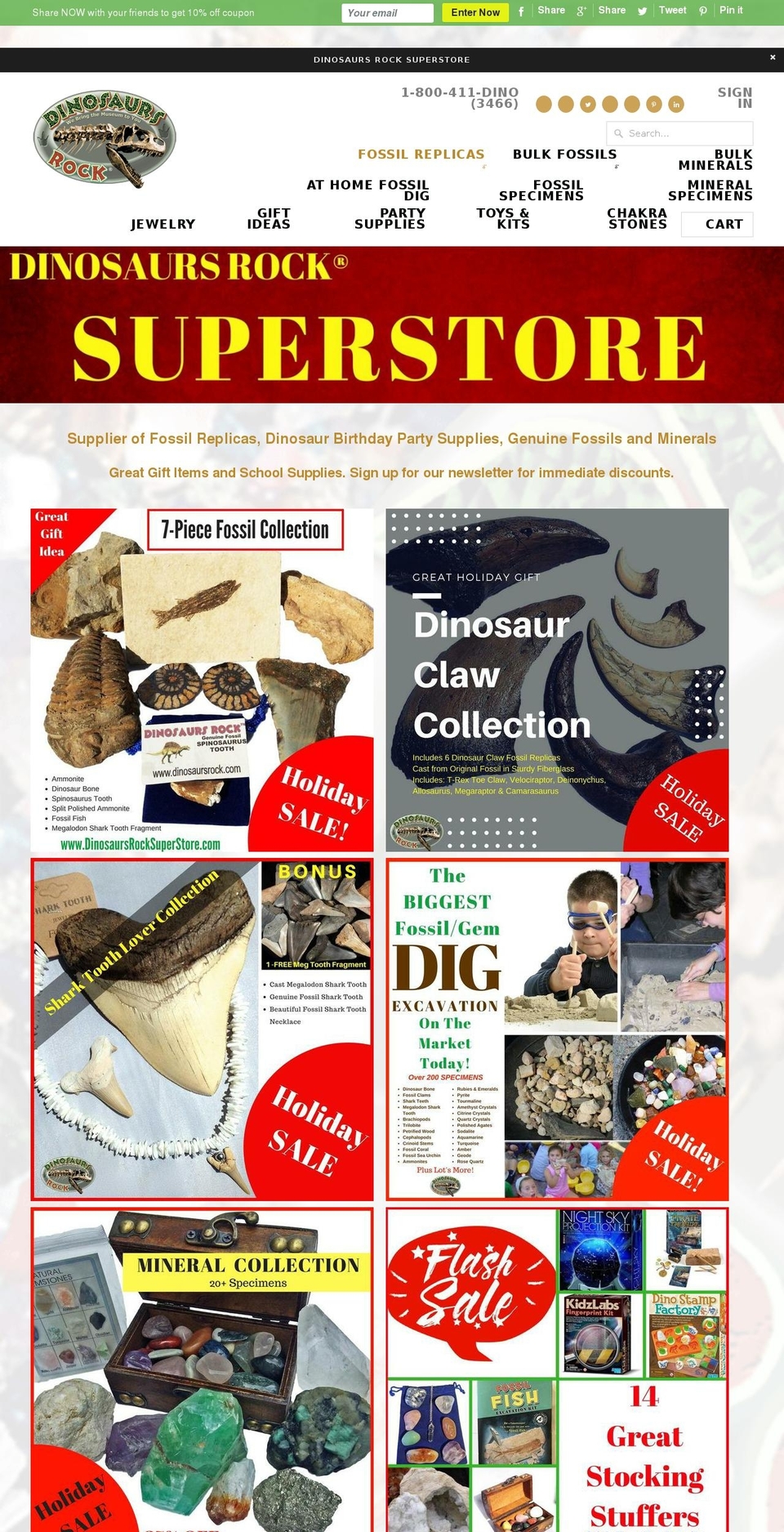 fossilconnoisseur.com — Shopify storefront screenshot