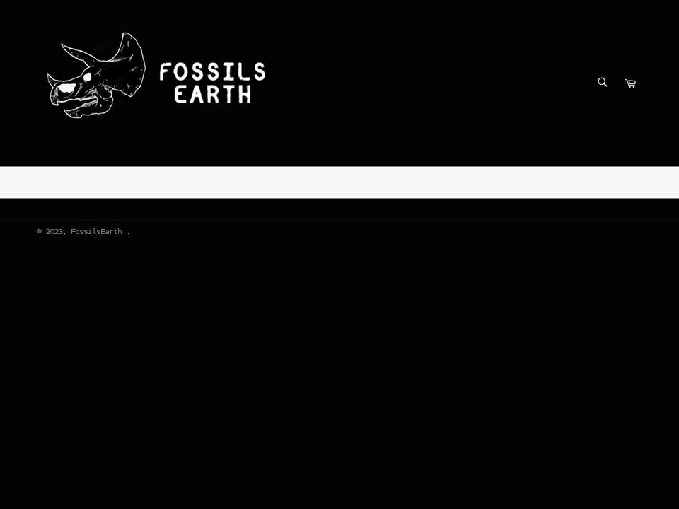 fossilsearth.com shopify website screenshot