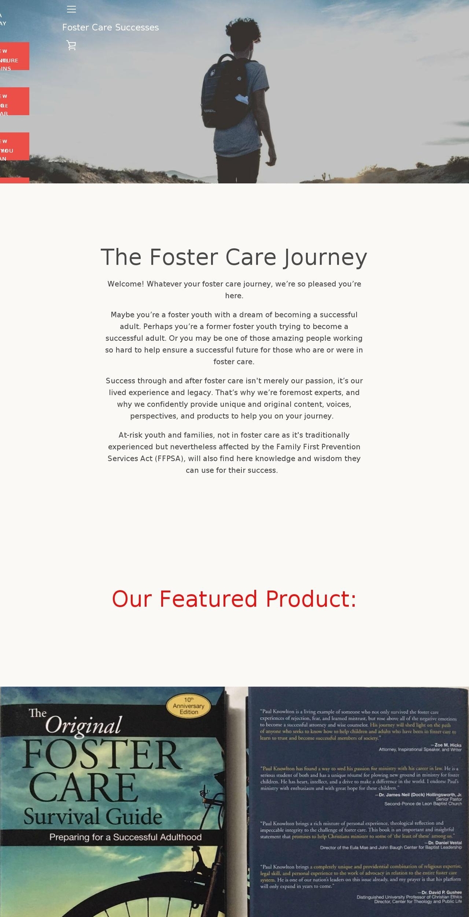 fostercaresuccesses.com — Shopify storefront screenshot
