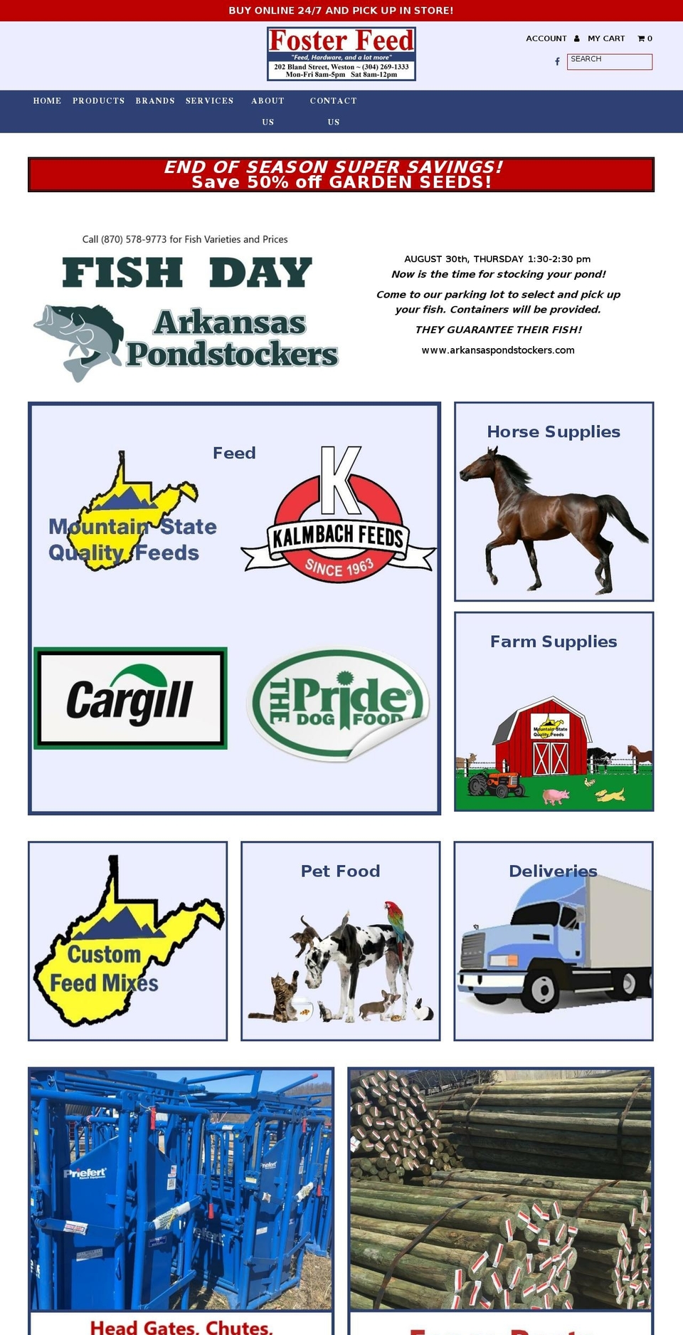 fosterfeed.net shopify website screenshot