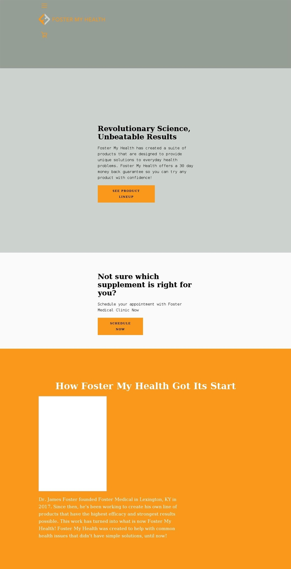 Narrative with Installments message Shopify theme site example fostermyhealth.com