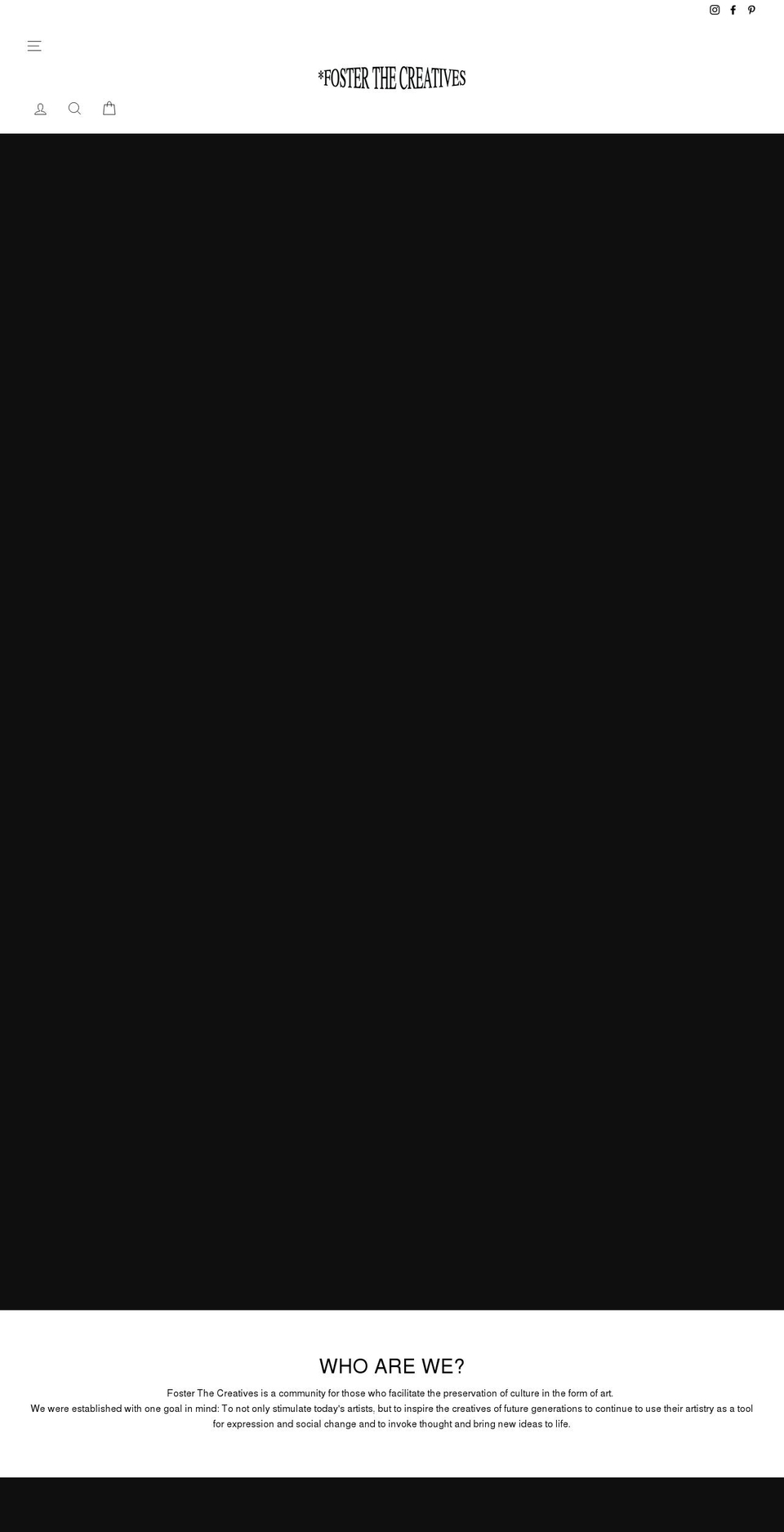 fosterthecreatives.com shopify website screenshot