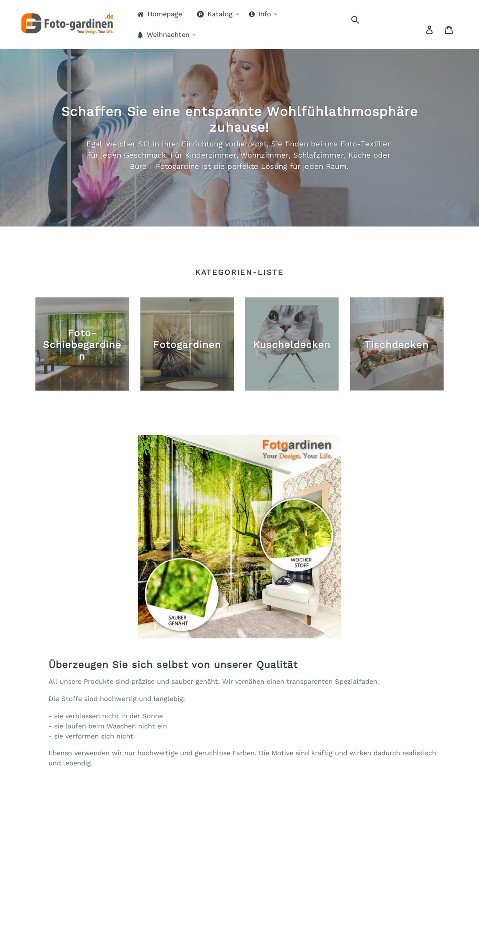 foto-gardinen.de shopify website screenshot