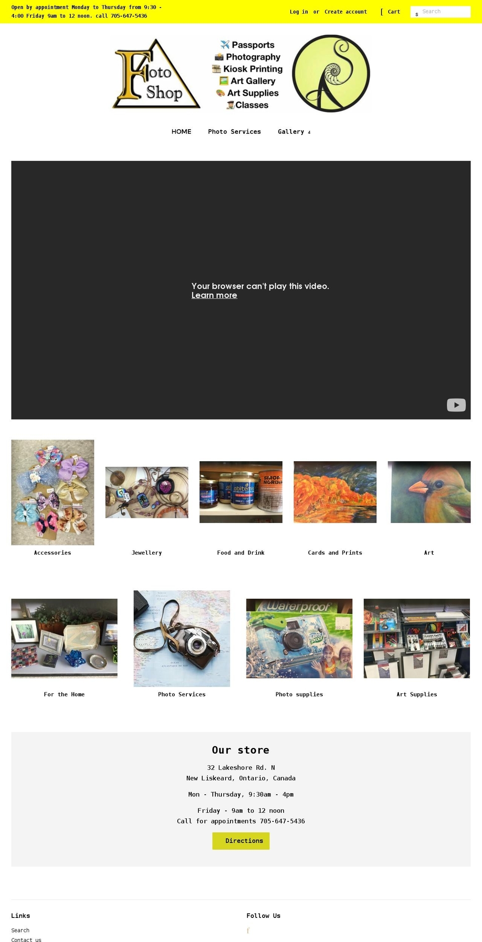 foto-shop-gallery.com shopify website screenshot