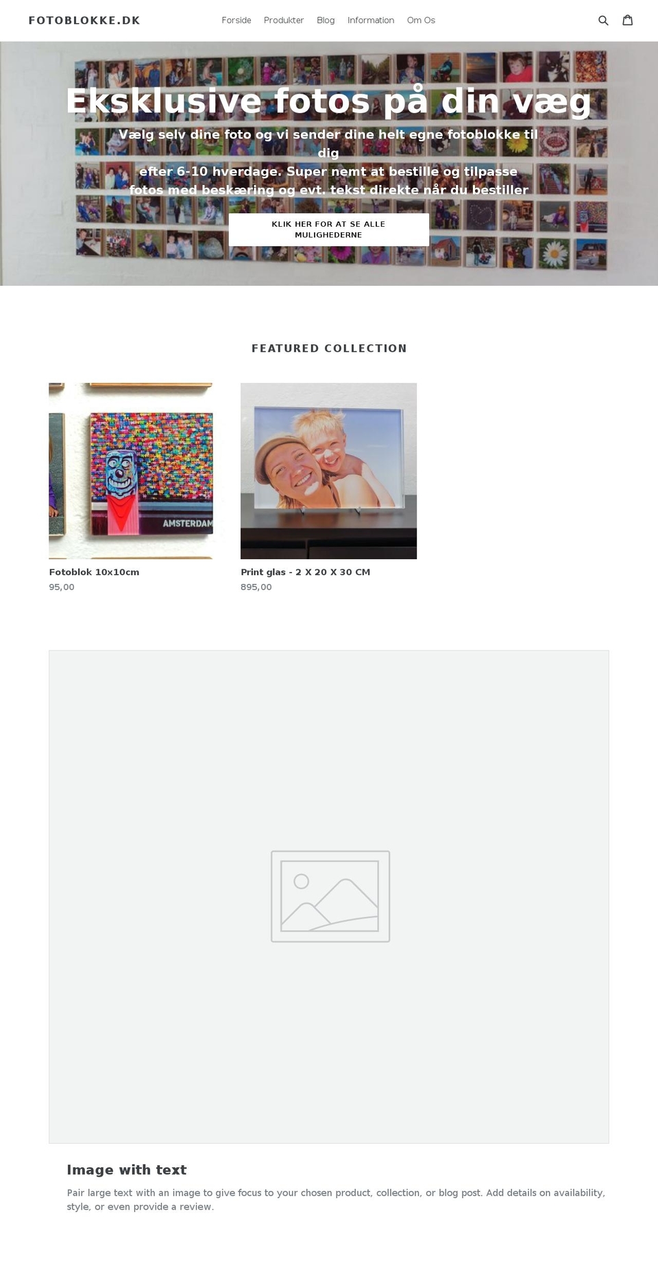 fotoblokke.dk shopify website screenshot