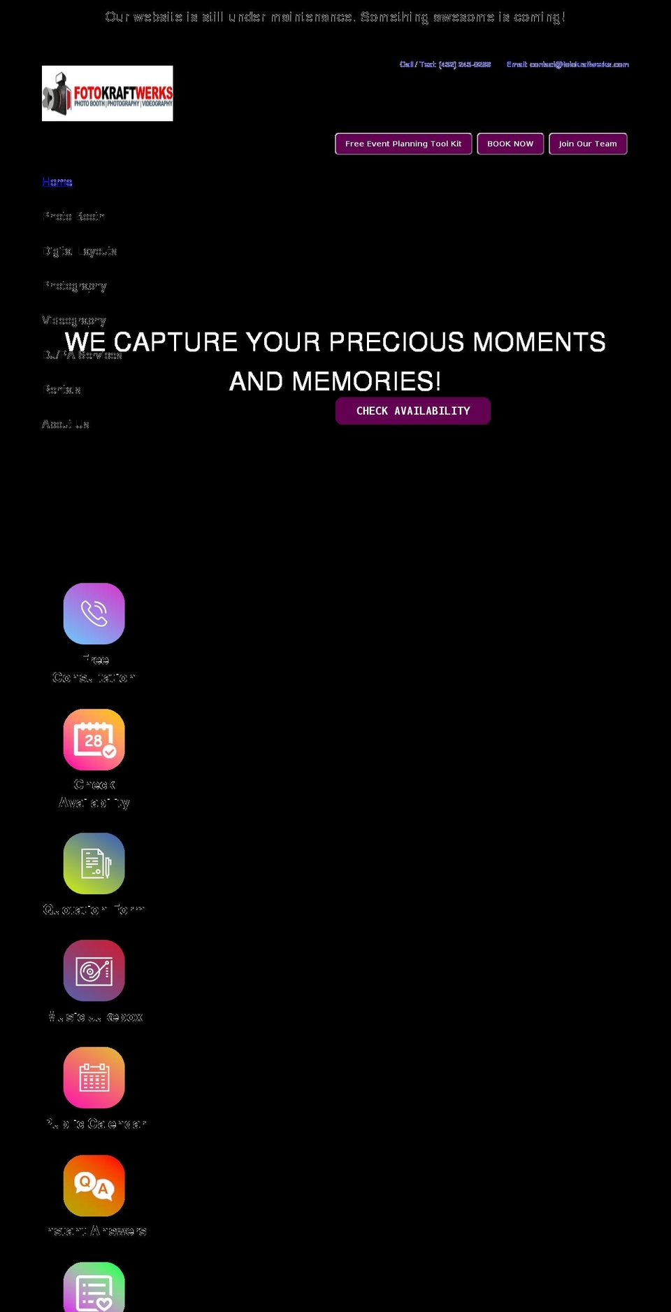 fotokraftwerks.com shopify website screenshot