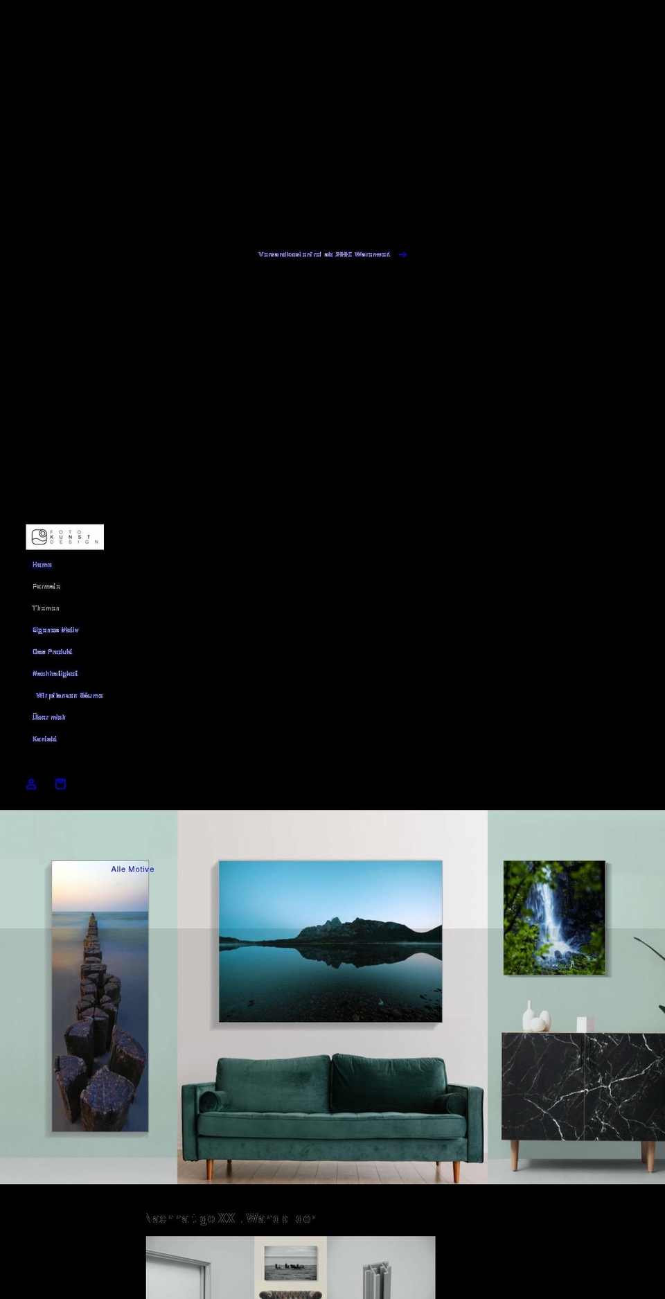 fotokunst.store shopify website screenshot