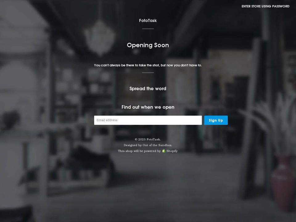 fototask.myshopify.com shopify website screenshot