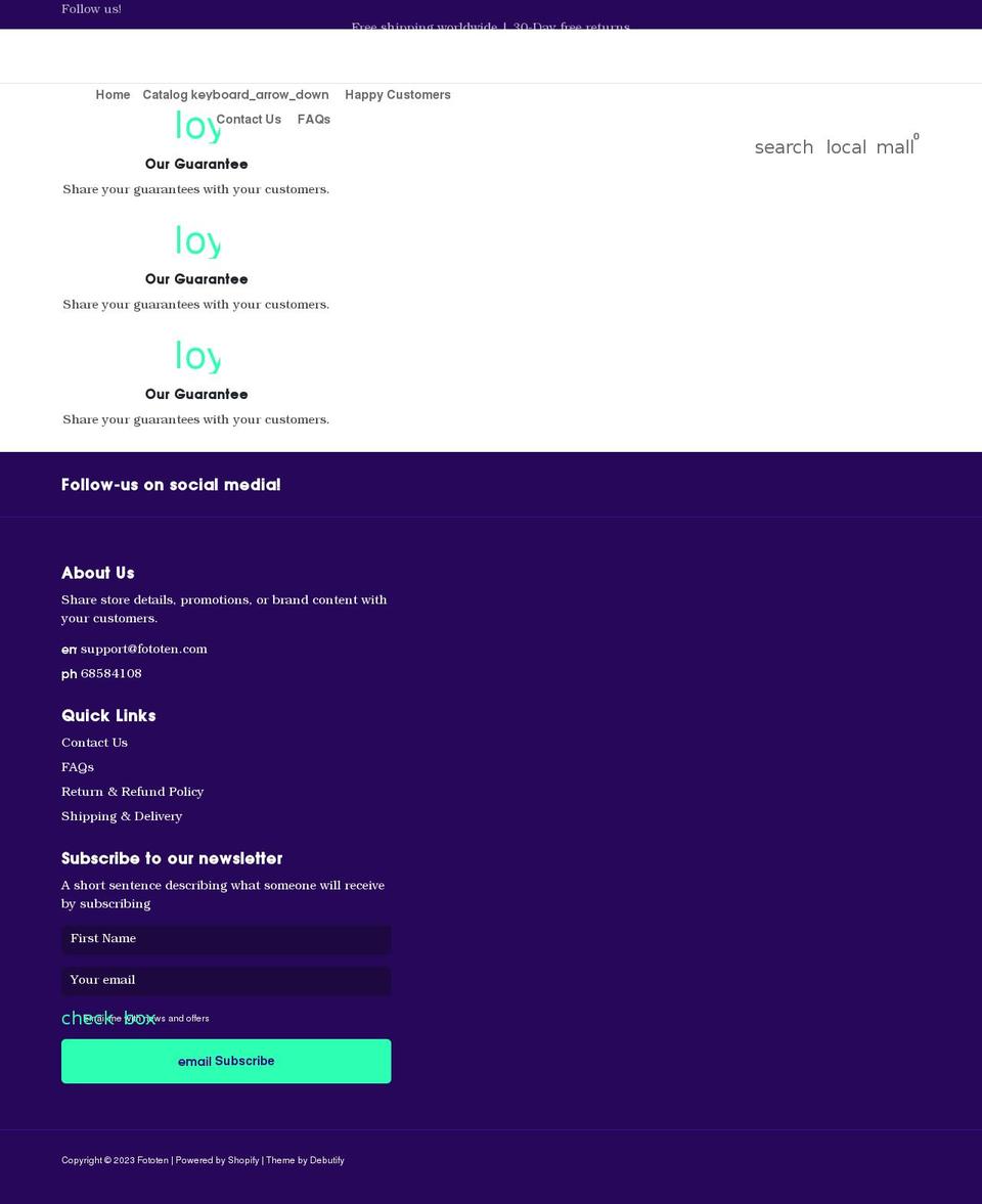fototen.com shopify website screenshot