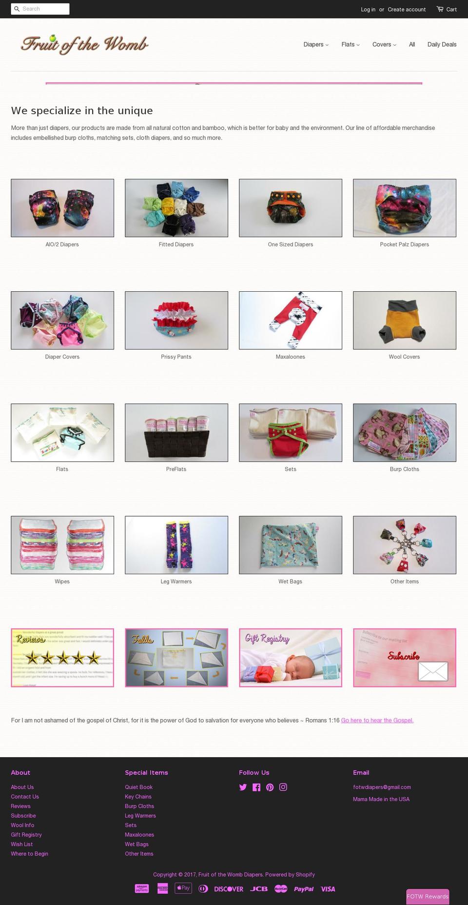 fotwdiapers.com shopify website screenshot