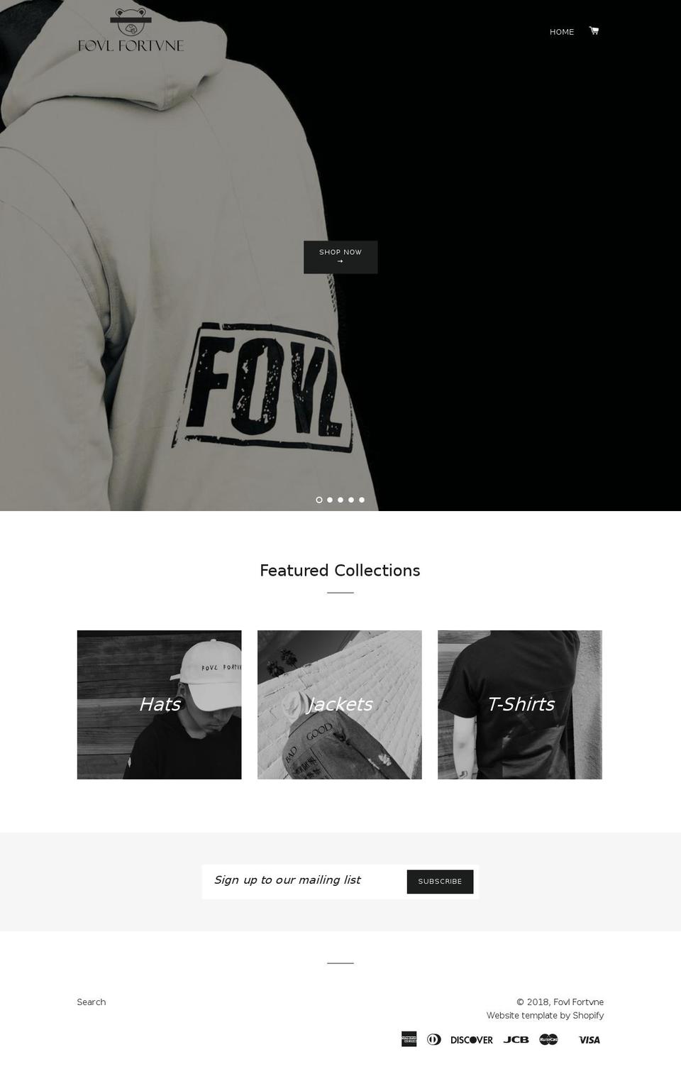 foulfortune.com — Shopify storefront screenshot