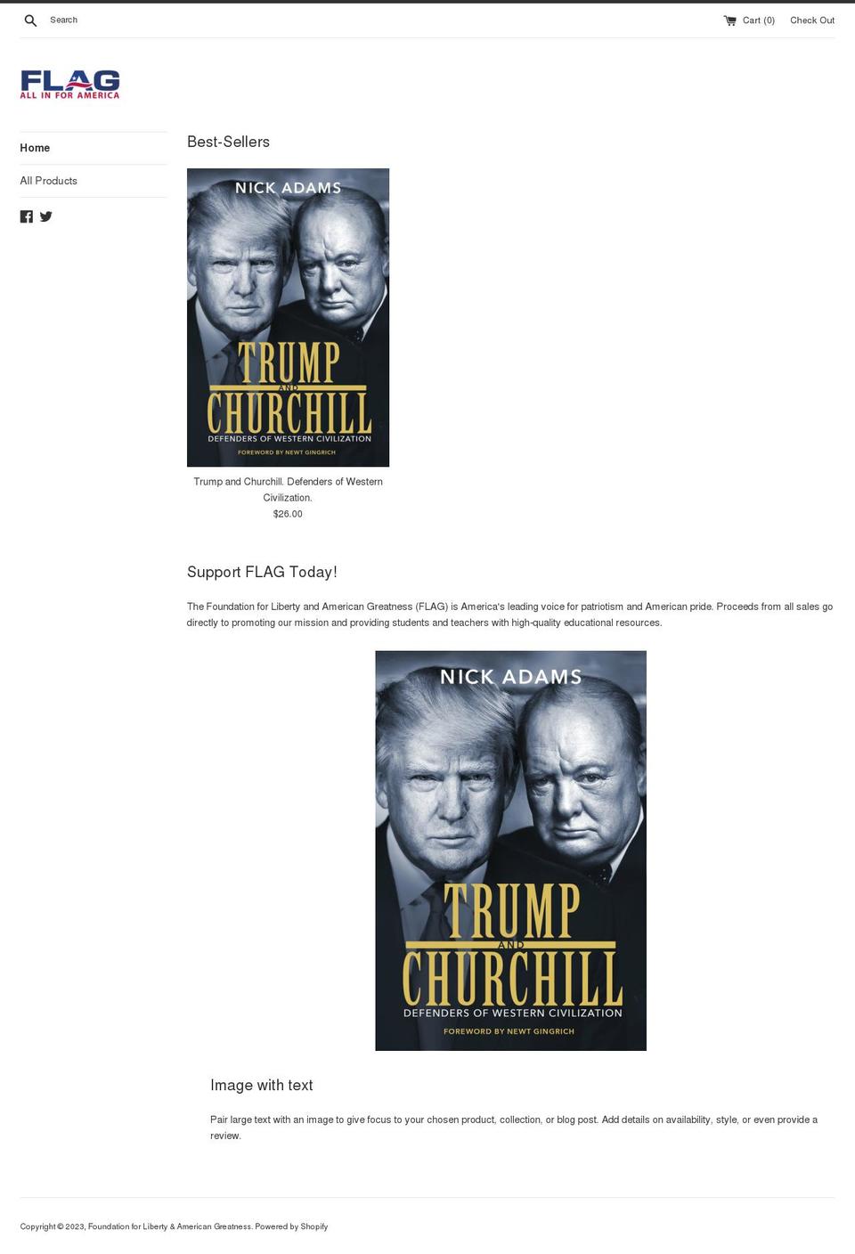 foundation-for-liberty-american-greatness.myshopify.com shopify website screenshot