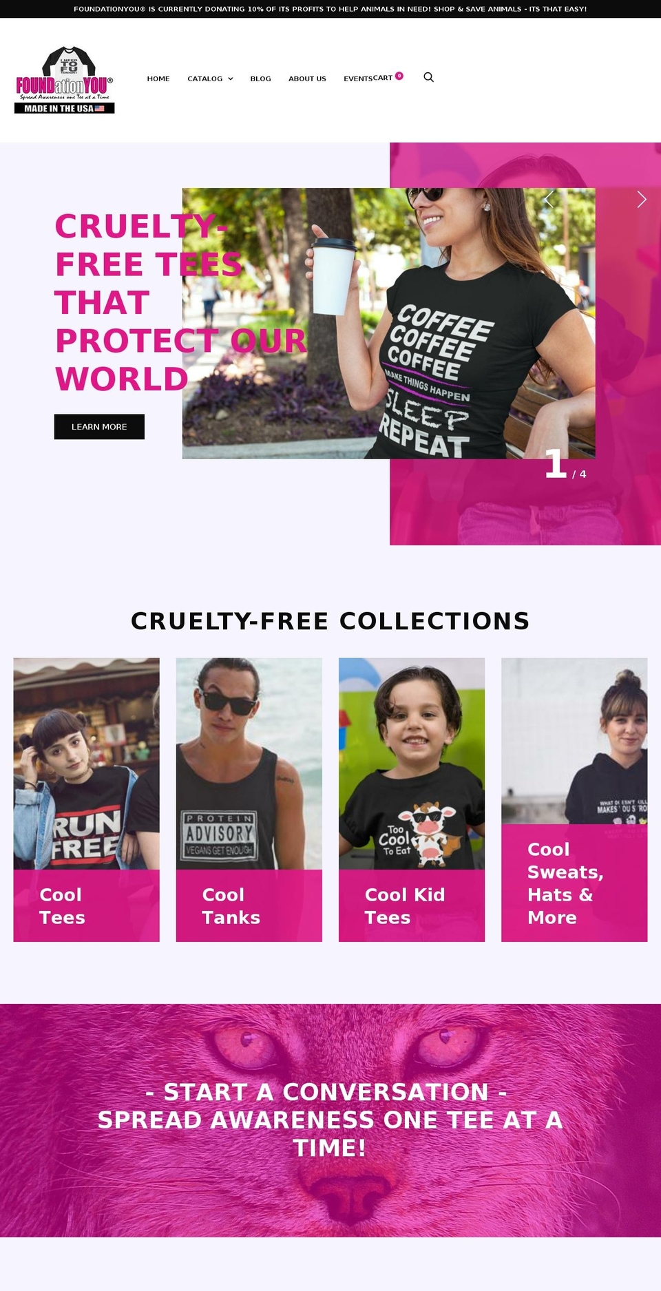 foundationyoucooltshirts.com shopify website screenshot