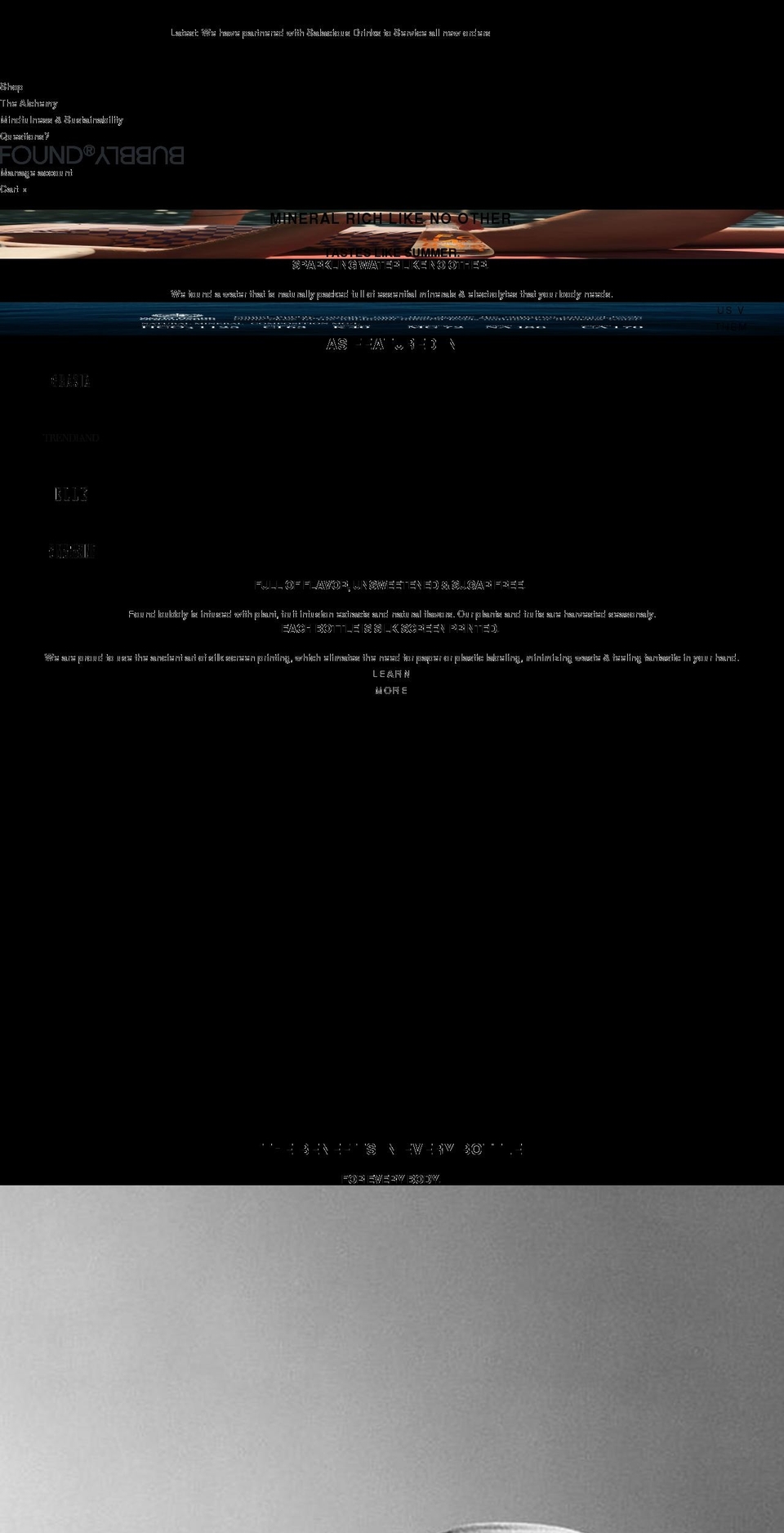 foundbubbly.com shopify website screenshot