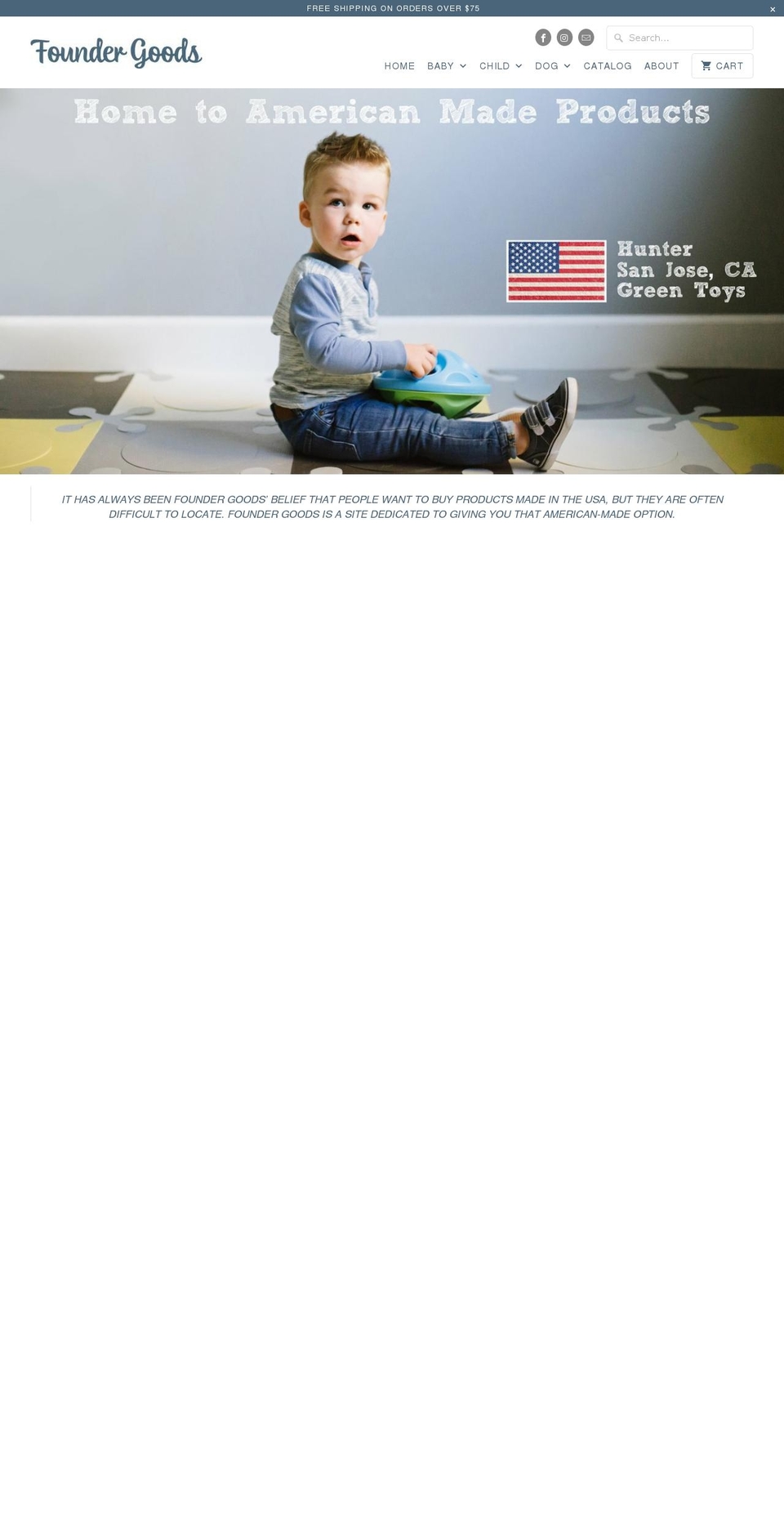 foundergoods.com shopify website screenshot