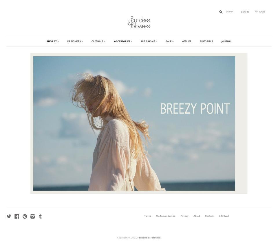 foundersandfollowers.com shopify website screenshot