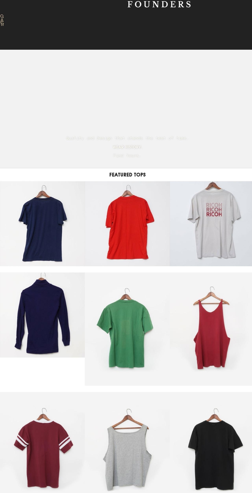 foundersvintage.com shopify website screenshot