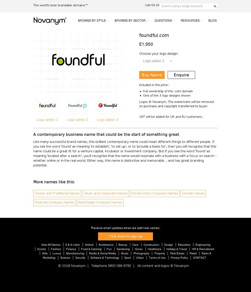 LIVE + Wishlist Email Shopify theme site example foundful.com
