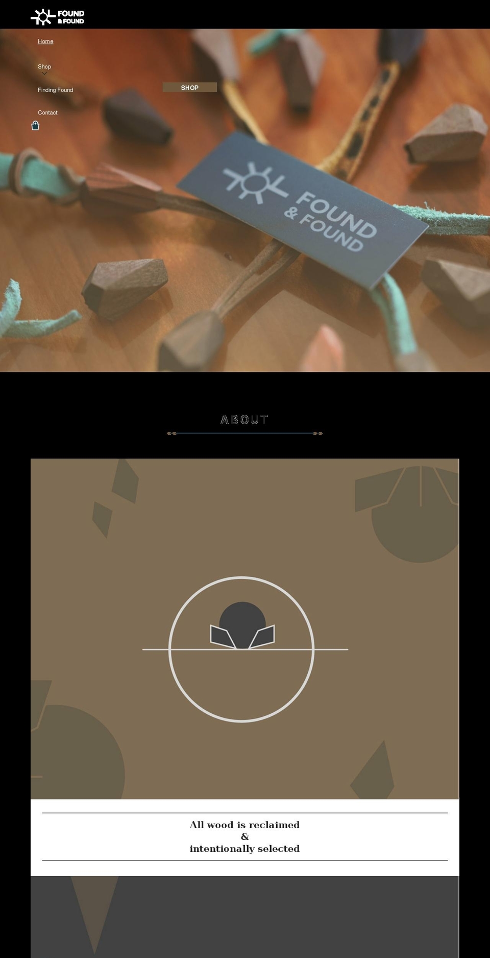 foundnfound.com shopify website screenshot