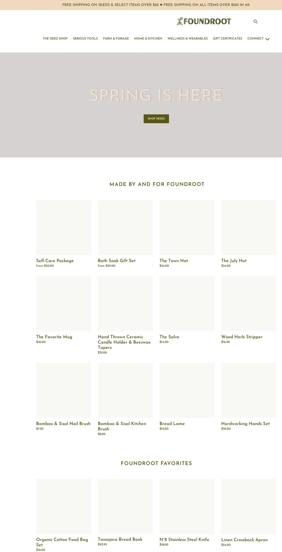 foundroot.com shopify website screenshot