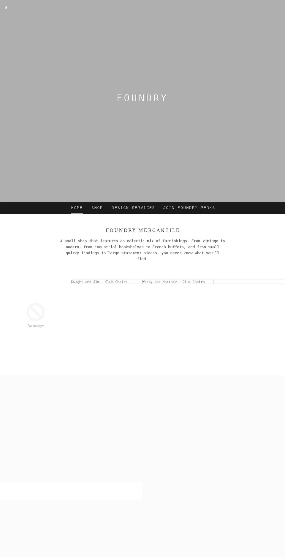 foundry-interior.myshopify.com shopify website screenshot