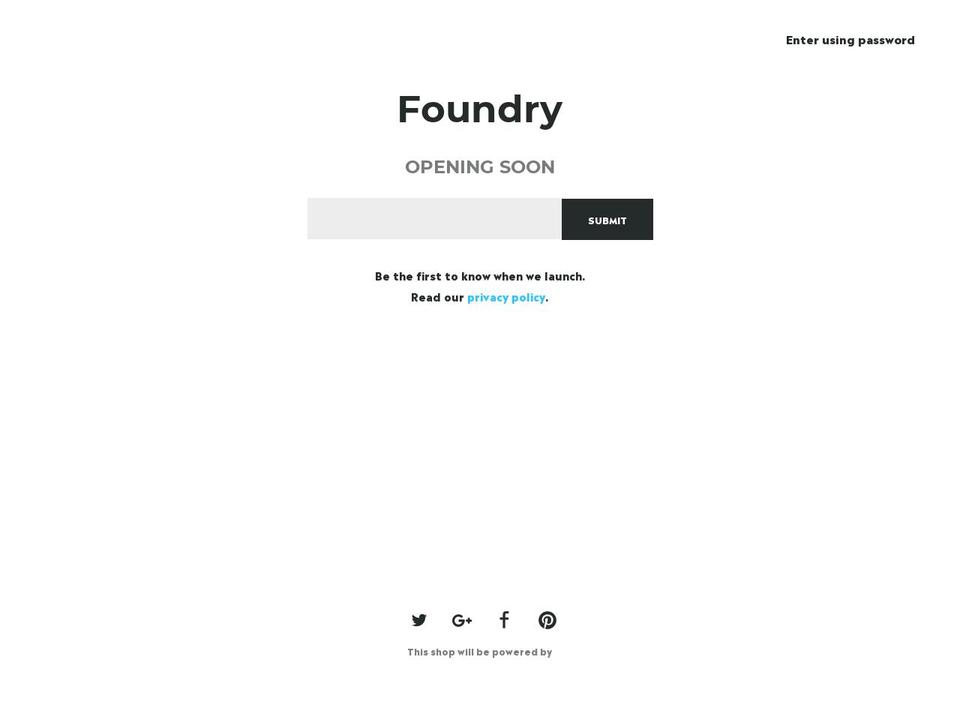 foundry.co shopify website screenshot