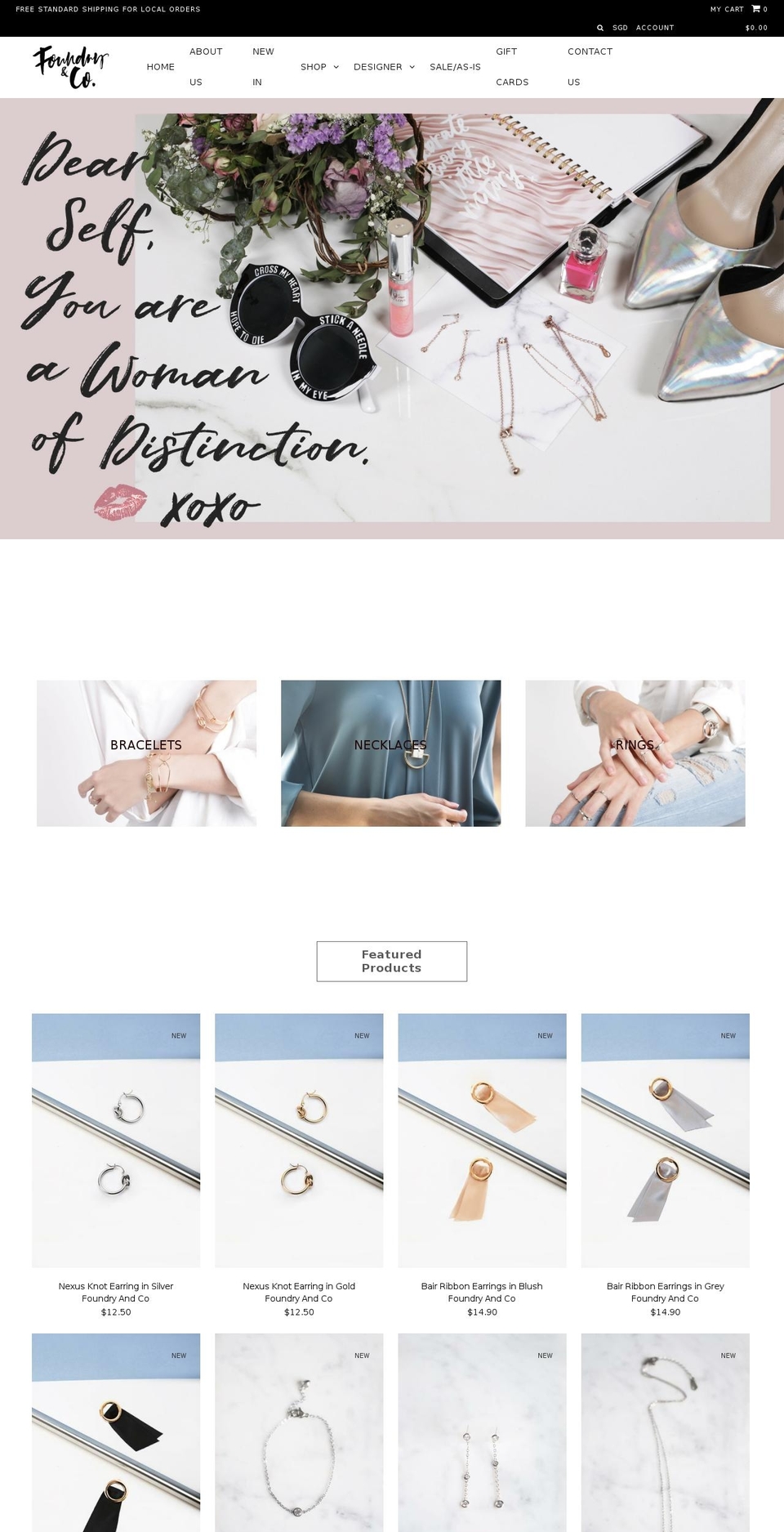 foundryandco.com shopify website screenshot