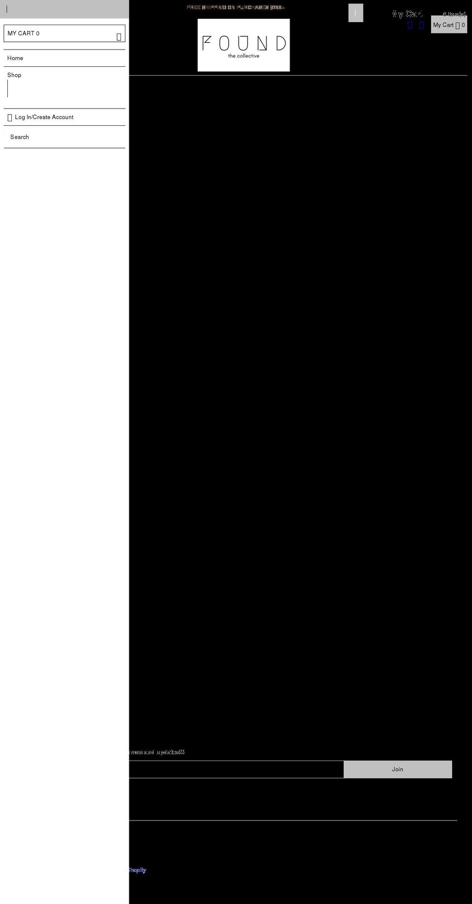foundthecollective.com shopify website screenshot