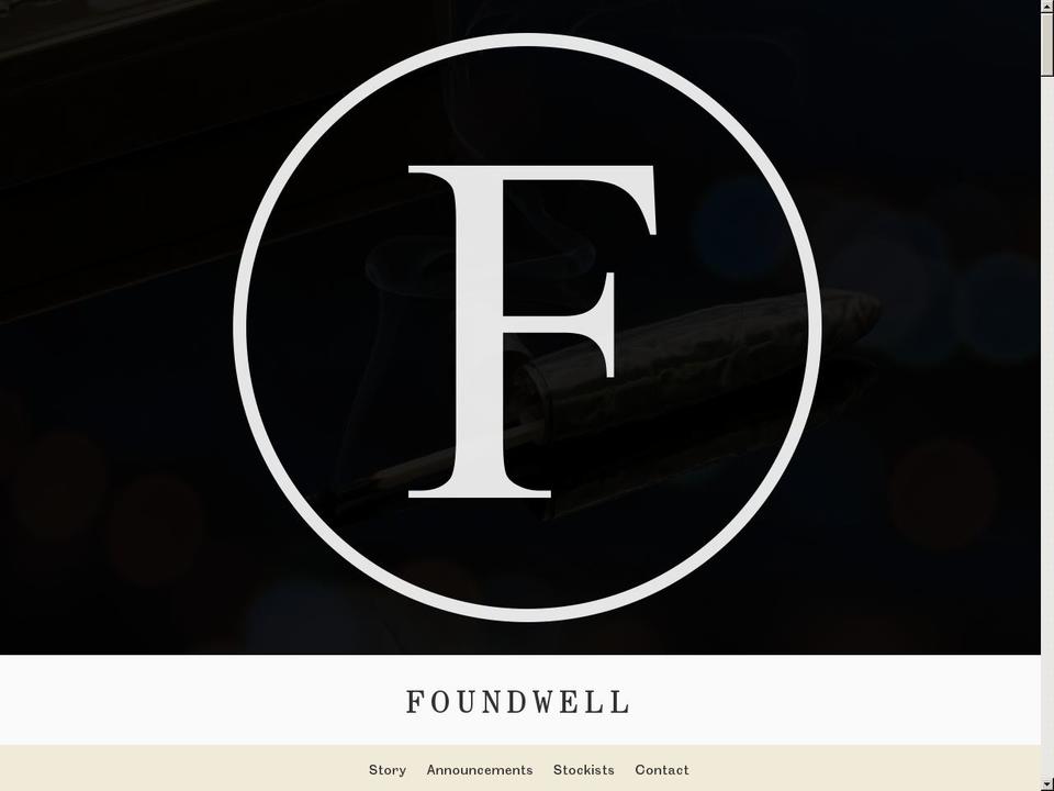 Simple Shopify theme site example foundwell.com