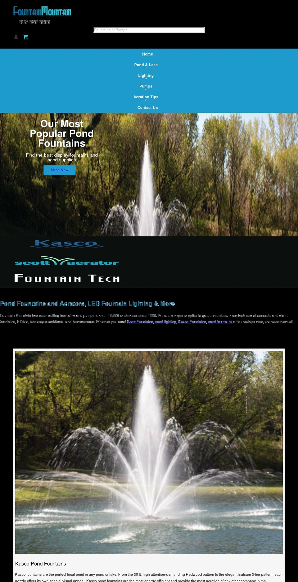 fountainmountain.com shopify website screenshot