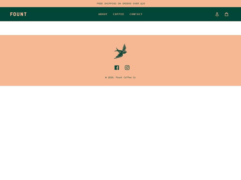 fountcoffeeco.com shopify website screenshot