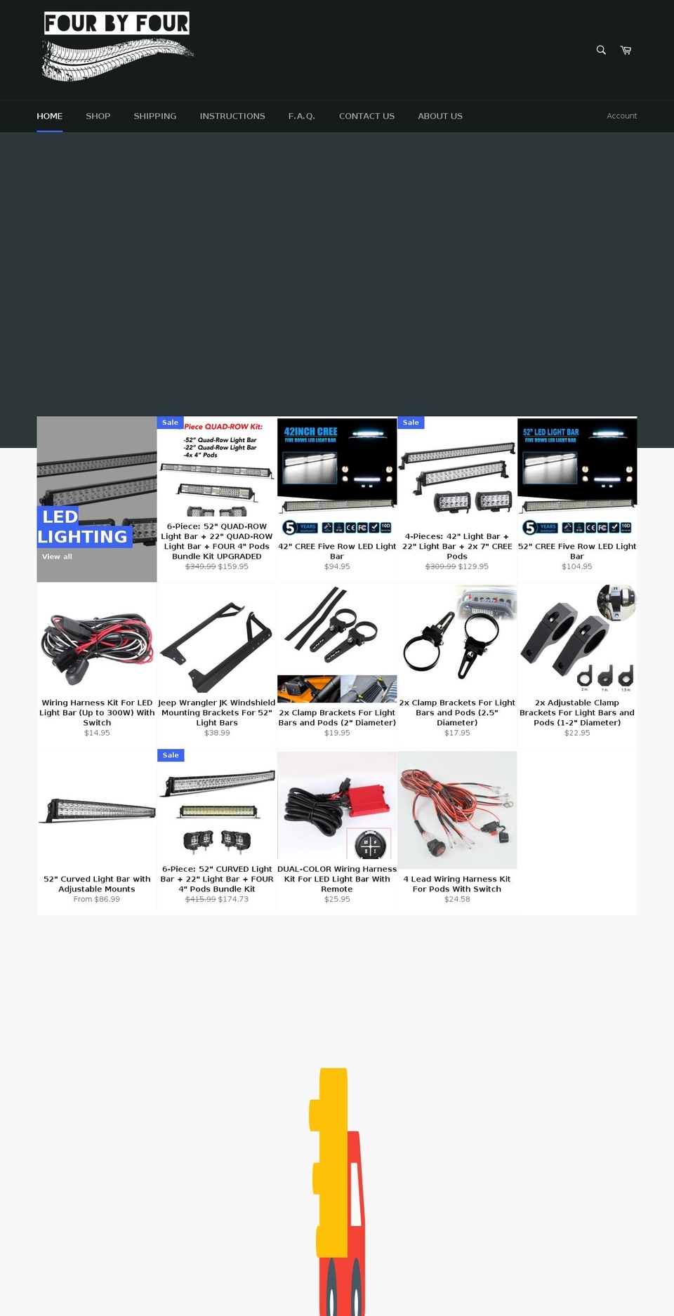 fourbyfourshop.com — Shopify storefront screenshot