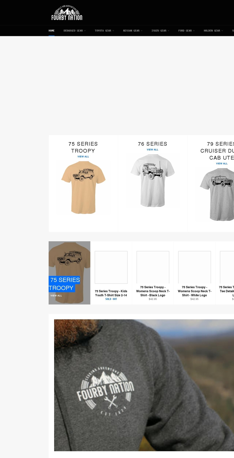 fourbynation.com shopify website screenshot