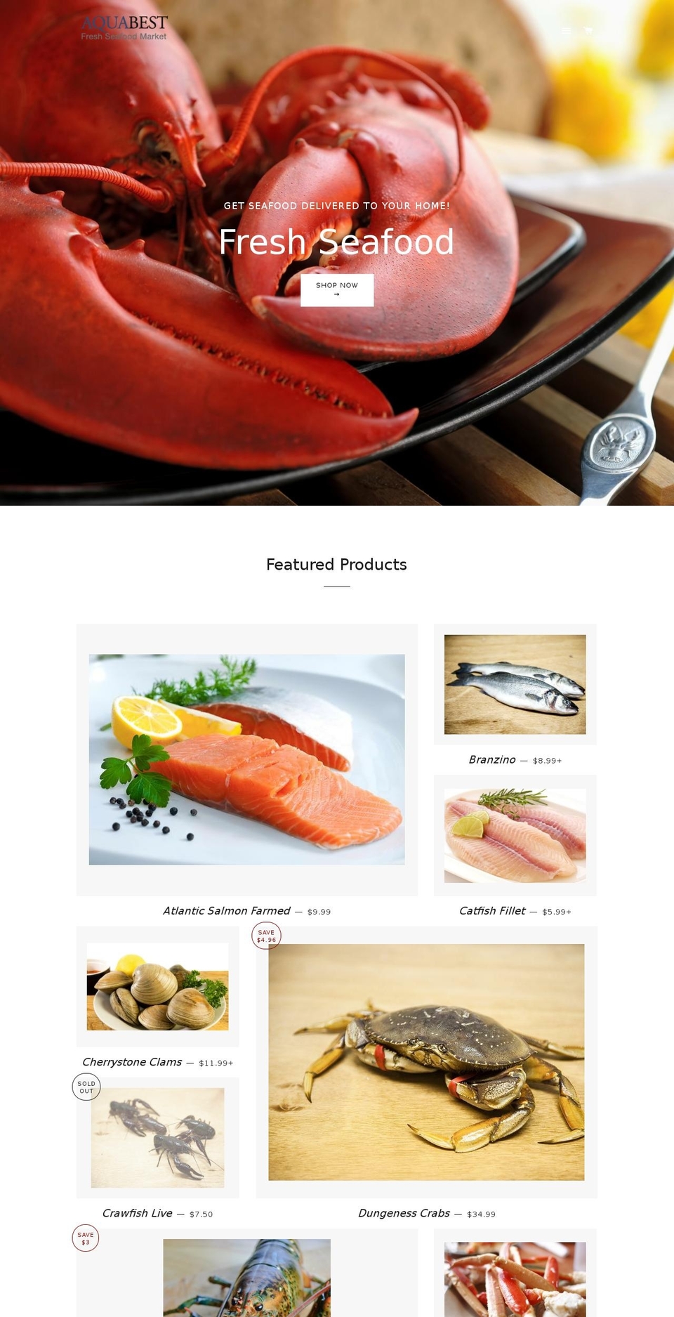 fourchu-lobster.com shopify website screenshot