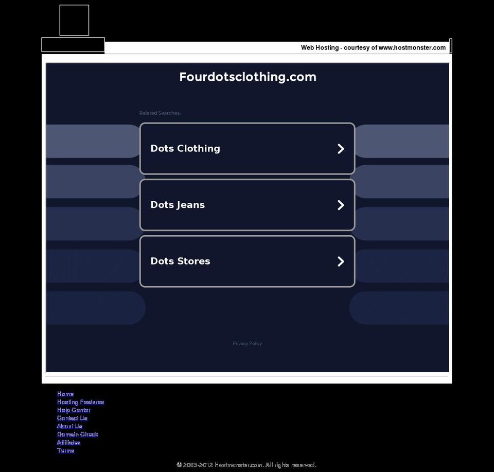 fourdotsclothing.com — Shopify storefront screenshot