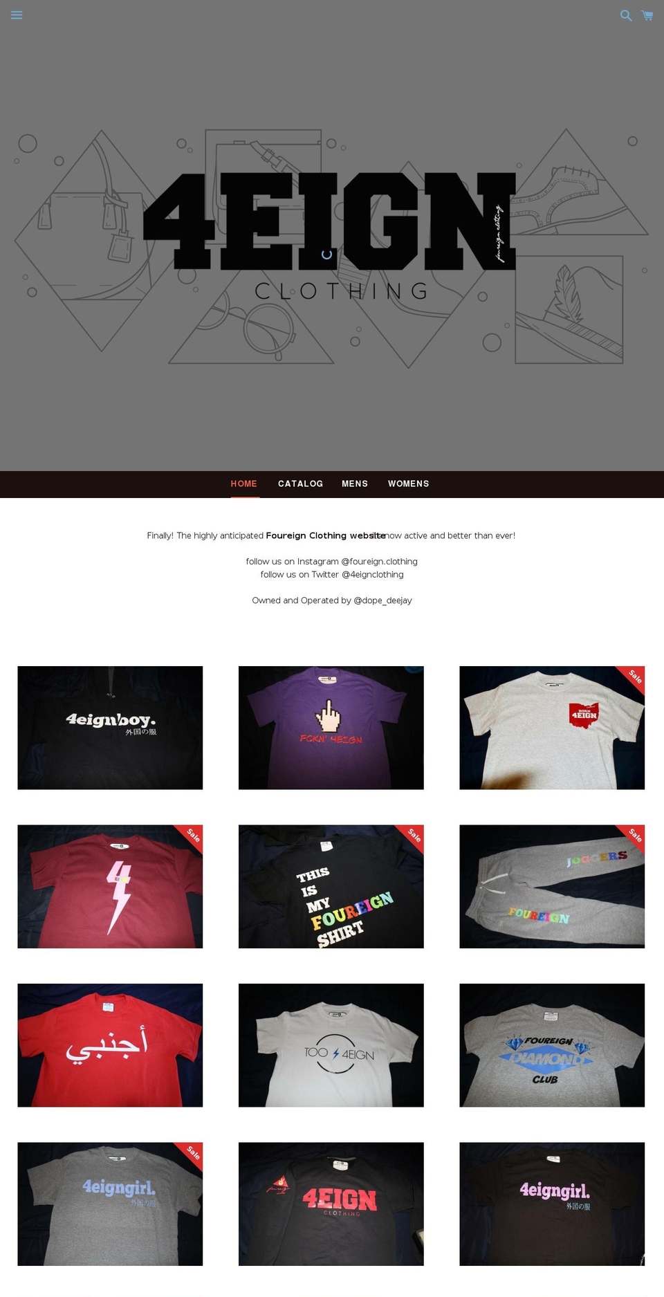 foureignclothing.com — Shopify storefront screenshot