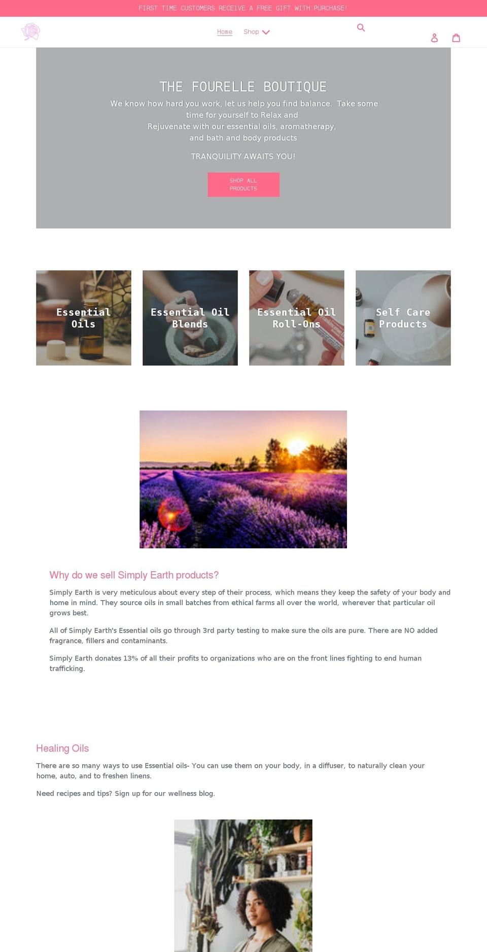 fourelleboutique.com shopify website screenshot