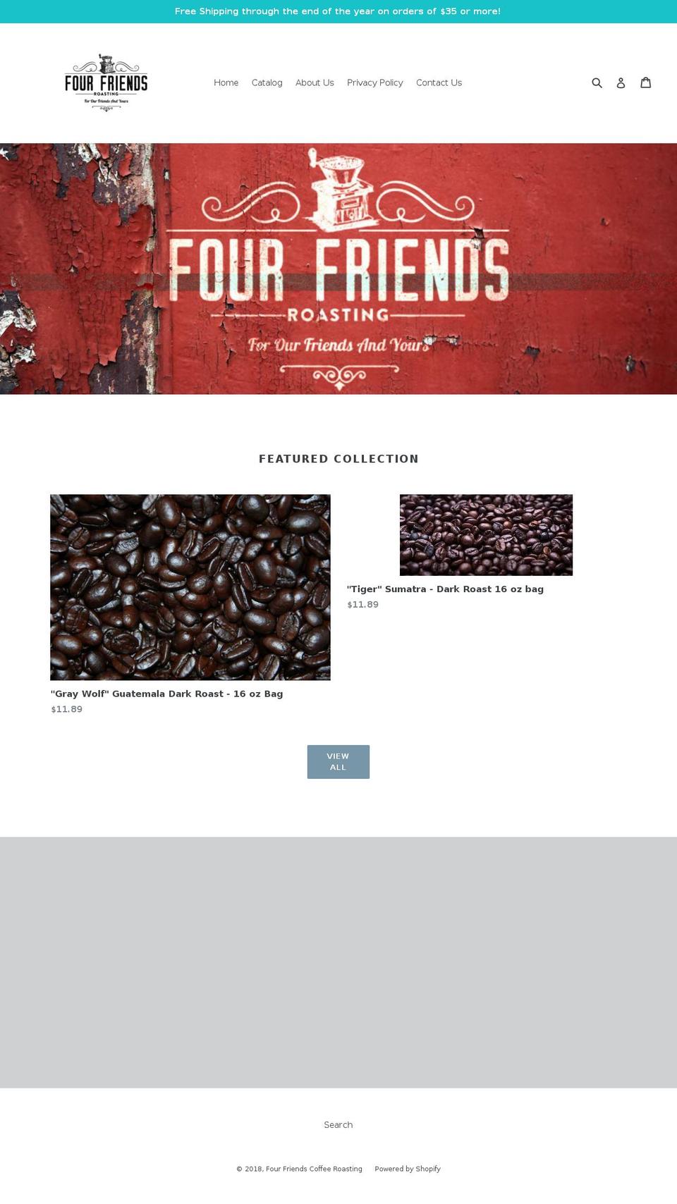 fourfriendscoffee.com — Shopify storefront screenshot