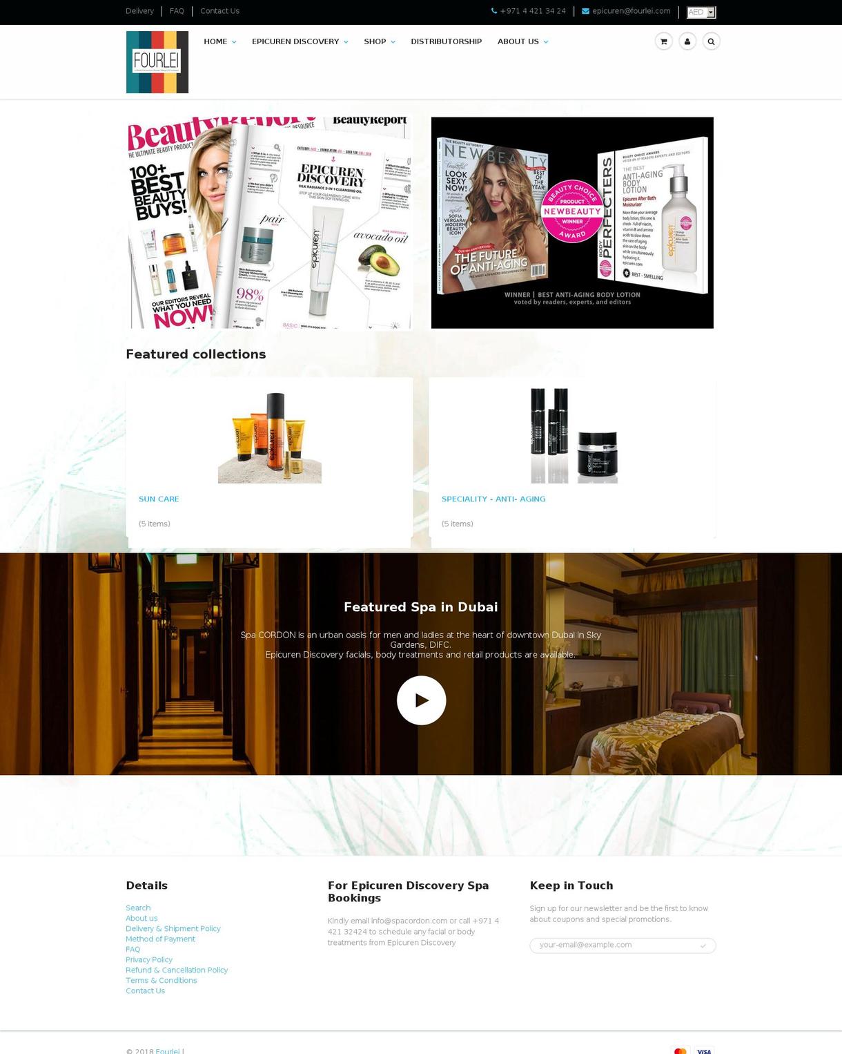 fourlei.com — Shopify storefront screenshot
