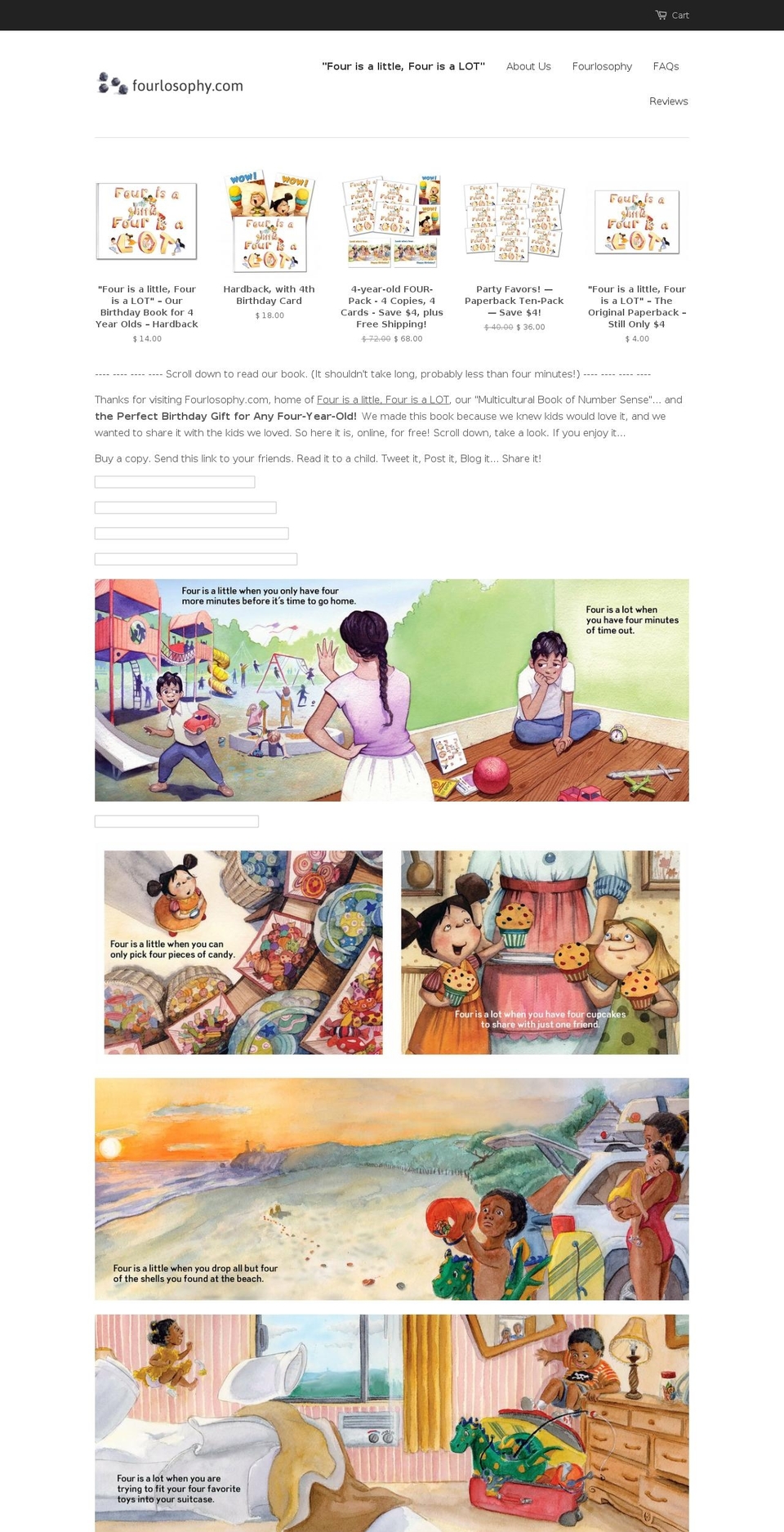 fourlosophy.com shopify website screenshot