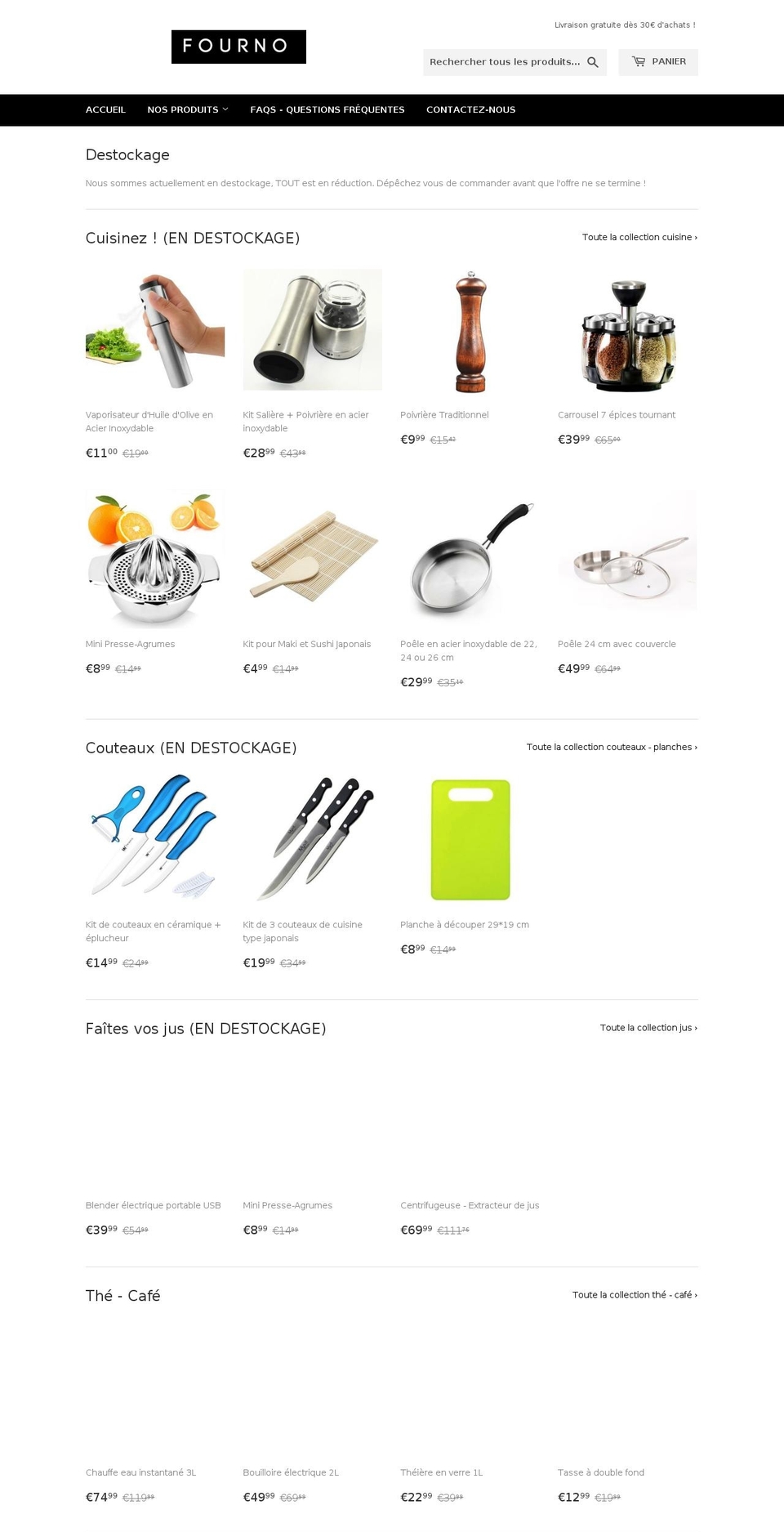 fourno.fr shopify website screenshot